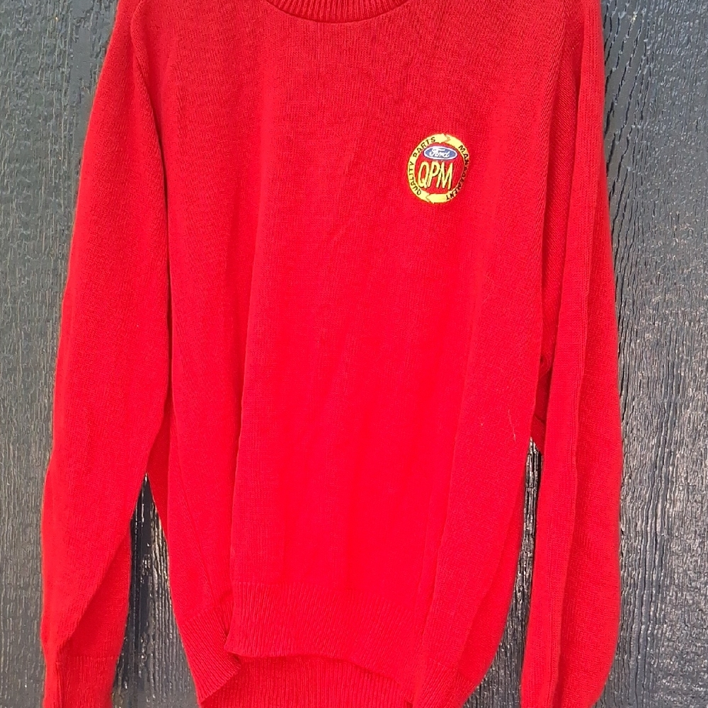 Andrew Rohan Ford Vibrant Red Crewneck Sweater